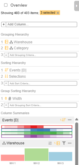 Data Selection Panel